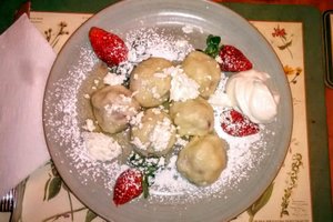 Strawberry dumplings