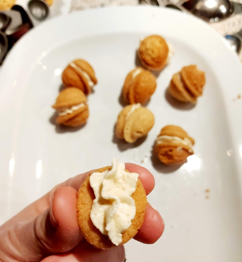 Stuffed Nuts filling with walnut buttercream